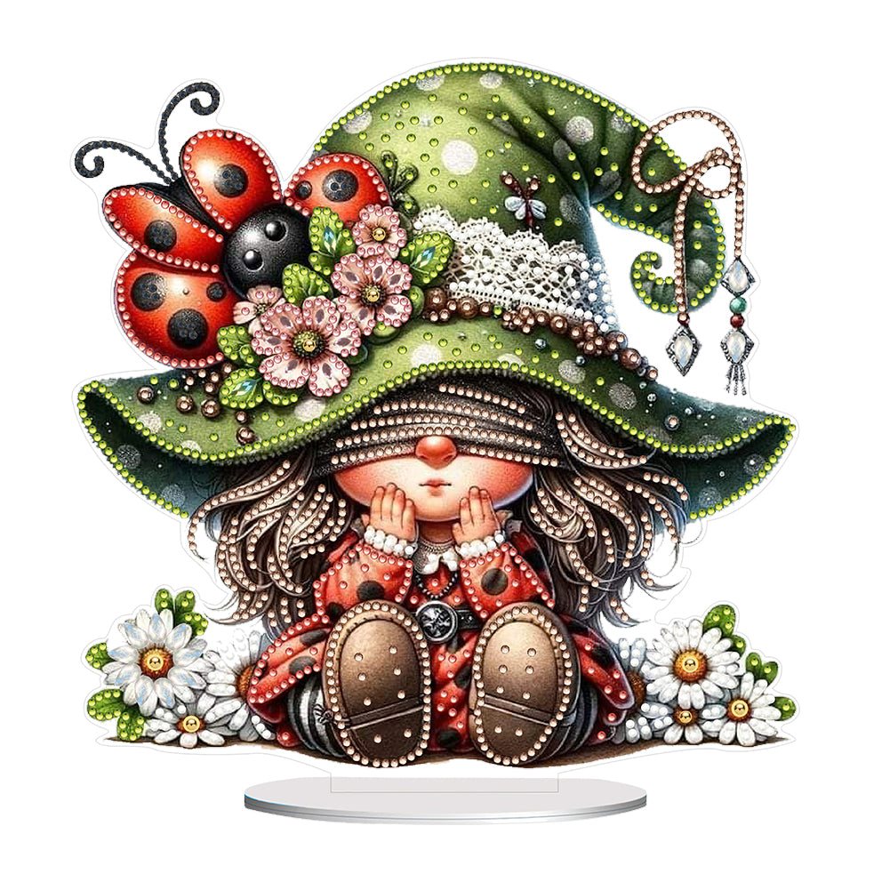 Gnome Double Sided Effect Diamond Painting Tabletop Ornaments Kit Table Decor