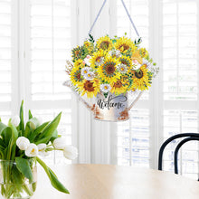Load image into Gallery viewer, Double Sided Special Shaped 5D DIY Sunflower Bouquet Hanging Diamond Art Kits

