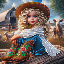 Load image into Gallery viewer, Diamond Painting - Partial Special Shaped - cowgirl (30*30CM)

