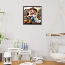 Load image into Gallery viewer, Diamond Painting - Partial Special Shaped - cowgirl (30*30CM)

