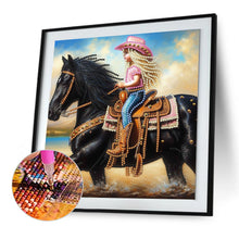 Load image into Gallery viewer, Diamond Painting - Partial Special Shaped - cowgirl (30*30CM)
