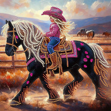 Load image into Gallery viewer, Diamond Painting - Partial Special Shaped - cowgirl (30*30CM)
