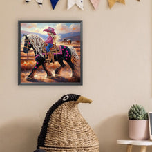 Load image into Gallery viewer, Diamond Painting - Partial Special Shaped - cowgirl (30*30CM)
