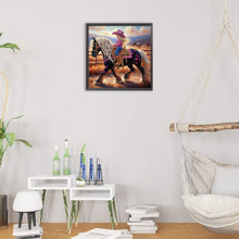 Load image into Gallery viewer, Diamond Painting - Partial Special Shaped - cowgirl (30*30CM)
