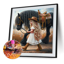 Load image into Gallery viewer, Diamond Painting - Partial Special Shaped - cowgirl (30*30CM)
