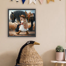 Load image into Gallery viewer, Diamond Painting - Partial Special Shaped - cowgirl (30*30CM)
