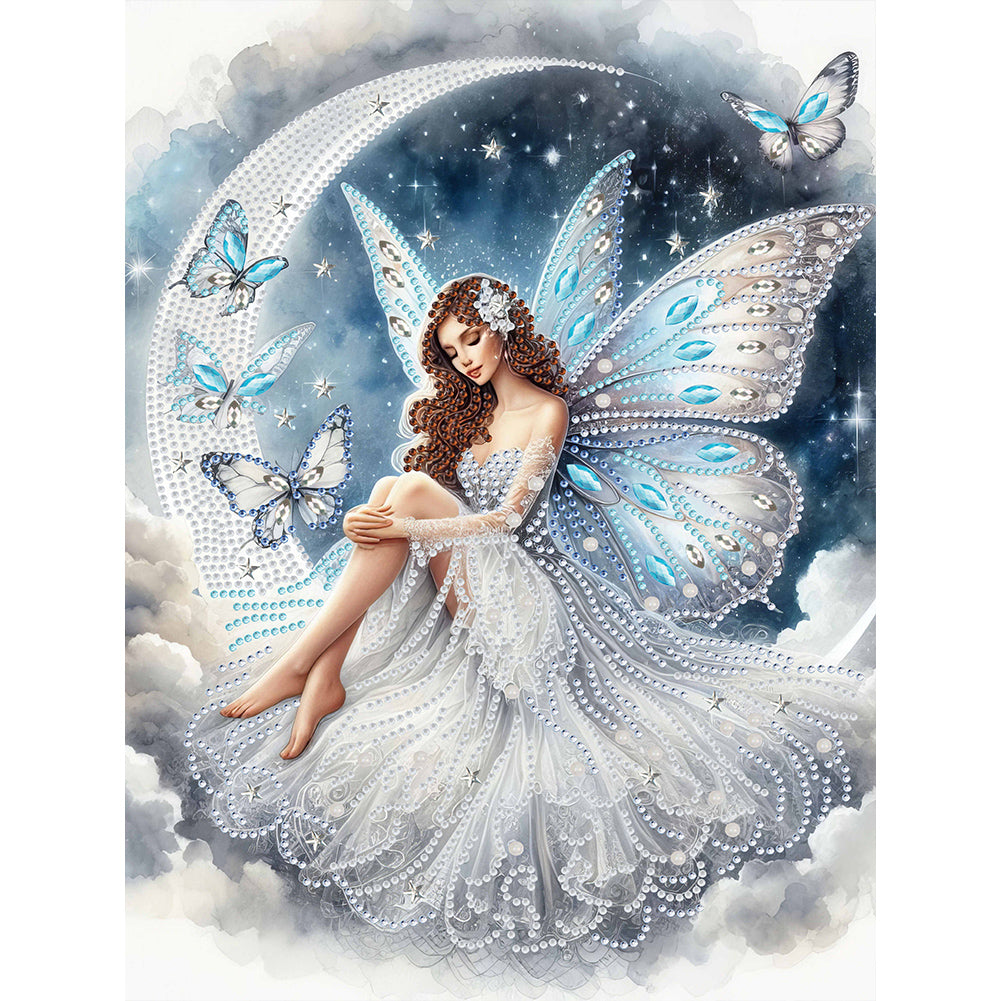Diamond Painting - Partial Special Shaped - moon fairy (30*40CM)