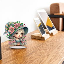 Load image into Gallery viewer, Double Side Special Shaped Cute Girl Desktop Diamond Art Kit Bedroom Table Decor

