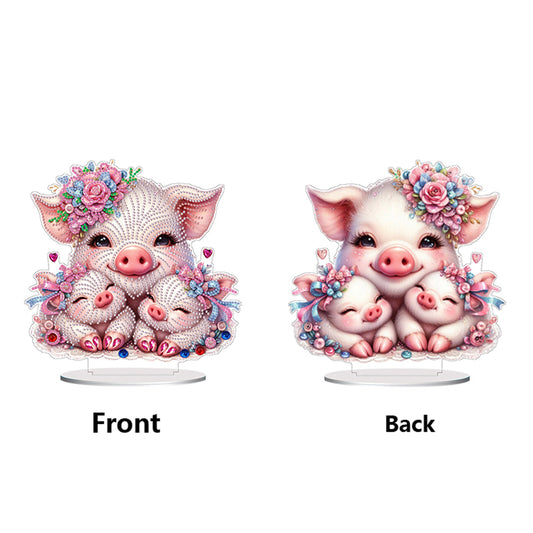 Double Side Special Shaped Animal Desktop Diamond Art Kits for Home Office Decor