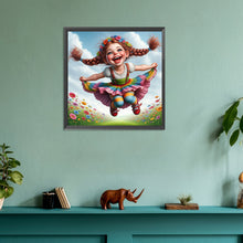Load image into Gallery viewer, Diamond Painting - Full Round - Garden jumping girl (30*30CM)

