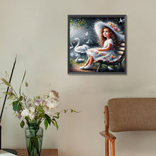 Load image into Gallery viewer, Diamond Painting - Full Round - Garden swan girl (30*30CM)

