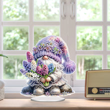 Load image into Gallery viewer, Acrylic Special Shaped Flower Gnome Diamond Painting Desktop Ornaments Kit
