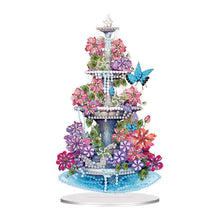 Load image into Gallery viewer, Acrylic Special Shaped Flower Fountain Table Top Diamond Painting Ornament Kits
