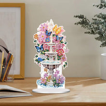 Load image into Gallery viewer, Acrylic Special Shaped Flower Fountain Table Top Diamond Painting Ornament Kits
