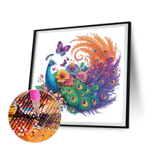 Load image into Gallery viewer, Diamond Painting - Partial Special Shaped - Peacock and flower butterfly (30*30CM)
