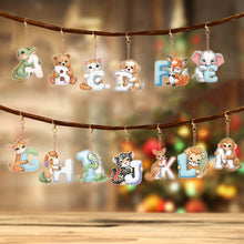 Load image into Gallery viewer, 13Pcs Double Sided Special Shaped Letter Animal Full Drill Keyring for Beginners
