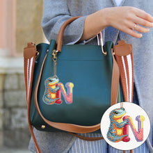 Load image into Gallery viewer, 13Pcs Double Sided Special Shaped Letter Animal Full Drill Keyring for Beginners
