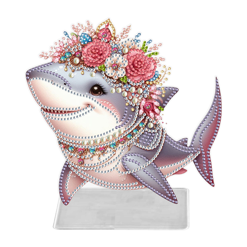 Marine Animal Special Shaped Diamond Painting Tabletop Ornaments Kit Home Decor