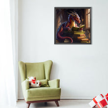 Load image into Gallery viewer, Diamond Painting - Full Round - Ancient dragon reading a book (40*40CM)
