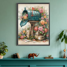 Load image into Gallery viewer, Diamond Painting - Partial Special Shaped - Retro nostalgic flower mailbox (30*40CM)
