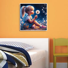 Load image into Gallery viewer, Diamond Painting - Full Round - dandelion girl (30*30CM)
