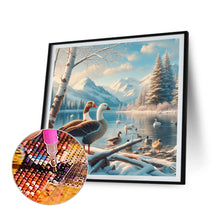 Load image into Gallery viewer, Diamond Painting - Full Round - duck in snow scene (30*30CM)
