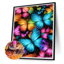 Load image into Gallery viewer, Diamond Painting - Full Round - blue-purple butterfly (30*40CM)
