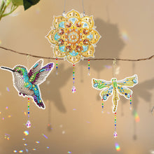 Load image into Gallery viewer, 3Pcs Acrylic Double Sided Flower Animal Hanging Diamond Art Painting Suncatchers
