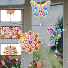 Load image into Gallery viewer, 3Pcs Acrylic Double Sided Flower Animal Hanging Diamond Art Painting Suncatchers
