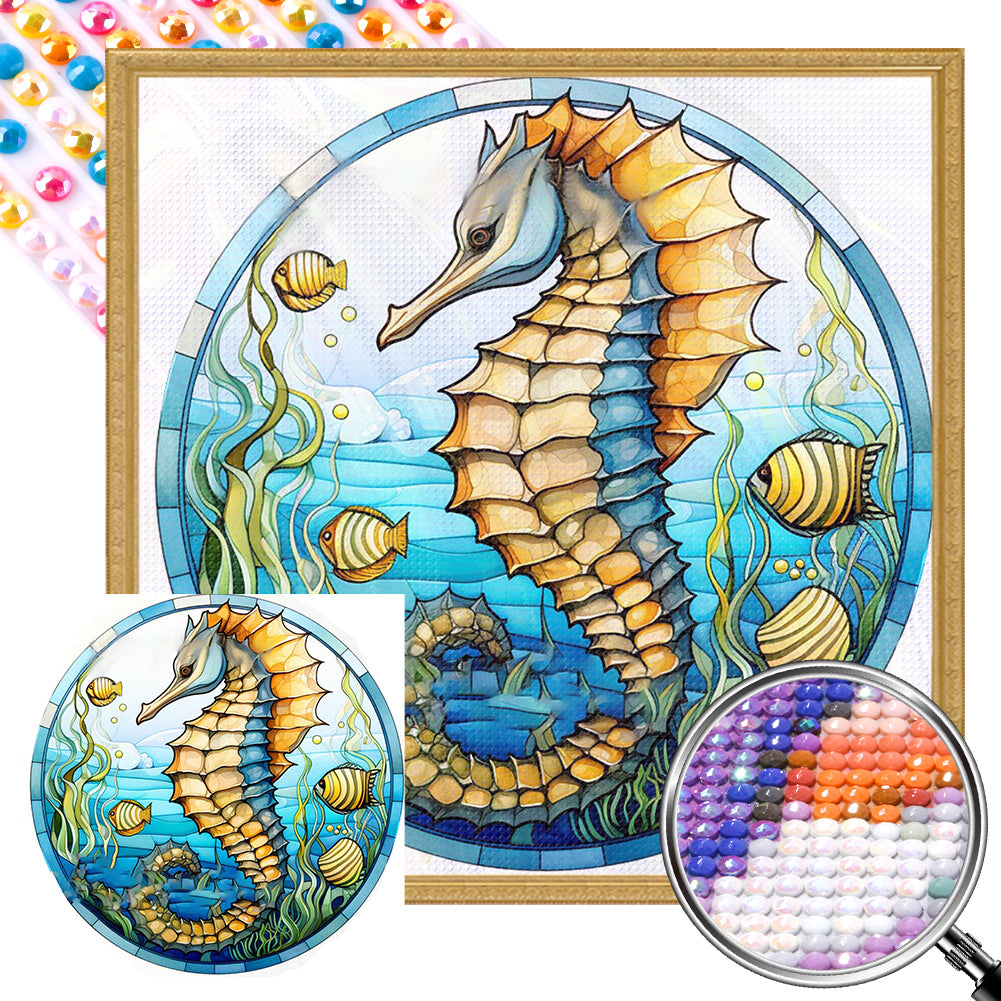 AB Diamond Painting - Full Round - seahorse (40*40CM)