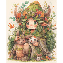 Load image into Gallery viewer, AB Diamond Painting - Full Round - forest girl (40*50CM)
