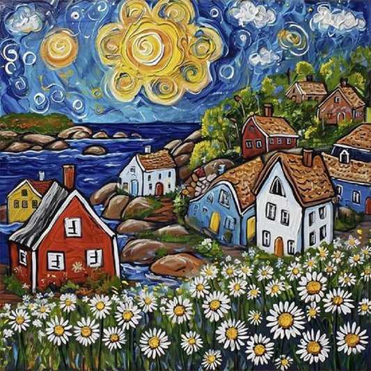 Diamond Painting - Full Round - Painting town (50*50CM)