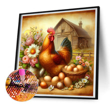 Load image into Gallery viewer, Diamond Painting - Full Round - vintage cock (30*30CM)
