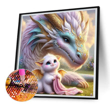 Load image into Gallery viewer, Diamond Painting - Full Round - Big dragon and baby dragon (30*30CM)
