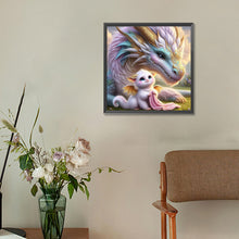 Load image into Gallery viewer, Diamond Painting - Full Round - Big dragon and baby dragon (30*30CM)
