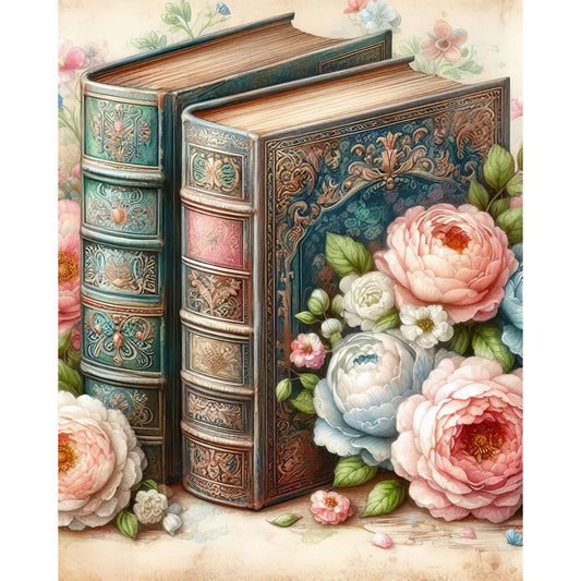 Diamond Painting - Full Round - Retro style¡¤book (40*50CM)
