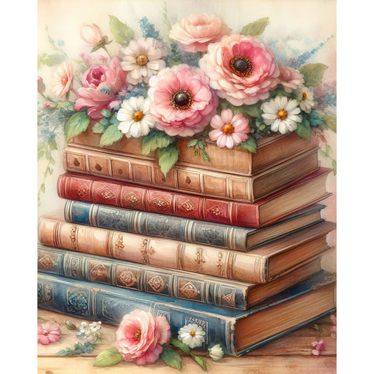 Diamond Painting - Full Round - Retro style¡¤Flower book (40*50CM)