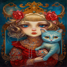 Load image into Gallery viewer, Diamond Painting - Full Square - cat girl (40*50CM)
