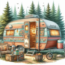 Load image into Gallery viewer, Diamond Painting - Full Round - outdoor camping (30*30CM)
