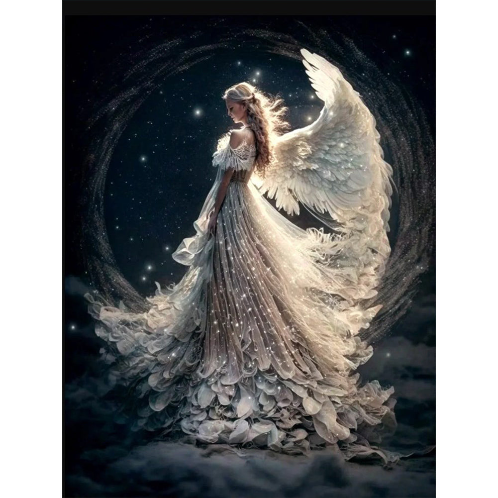 Diamond Painting - Full Round - Fairy under the moonlight (30*40CM)