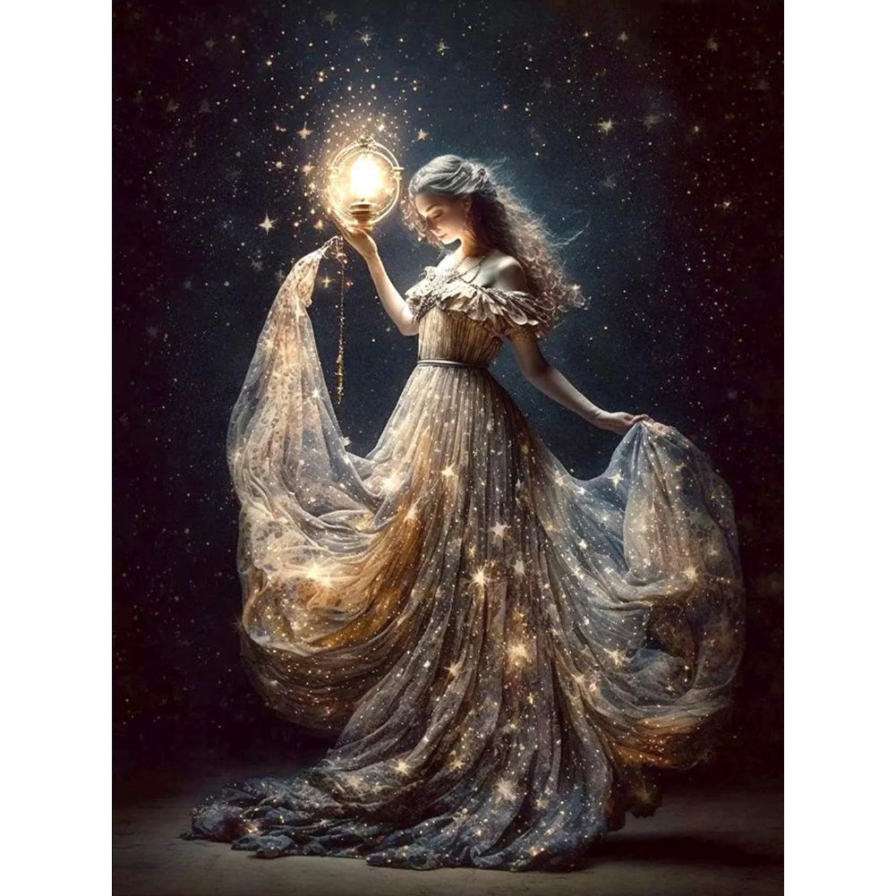 Diamond Painting - Full Round - Fairy under the moonlight (30*40CM)
