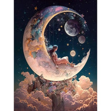 Load image into Gallery viewer, Diamond Painting - Full Round - Fairy under the moonlight (30*40CM)
