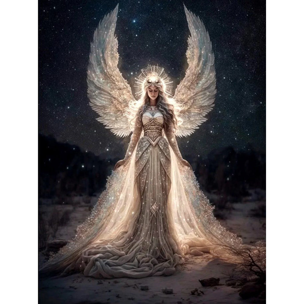 Diamond Painting - Full Round - Fairy under the moonlight (30*40CM)