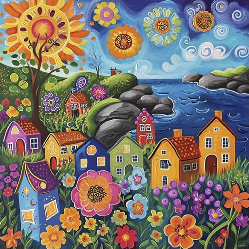 Diamond Painting - Full Round - color house (30*30CM)