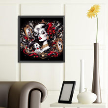 Load image into Gallery viewer, Diamond Painting - Full Round - Villain-Black and White Witch Cruella (40*40CM)
