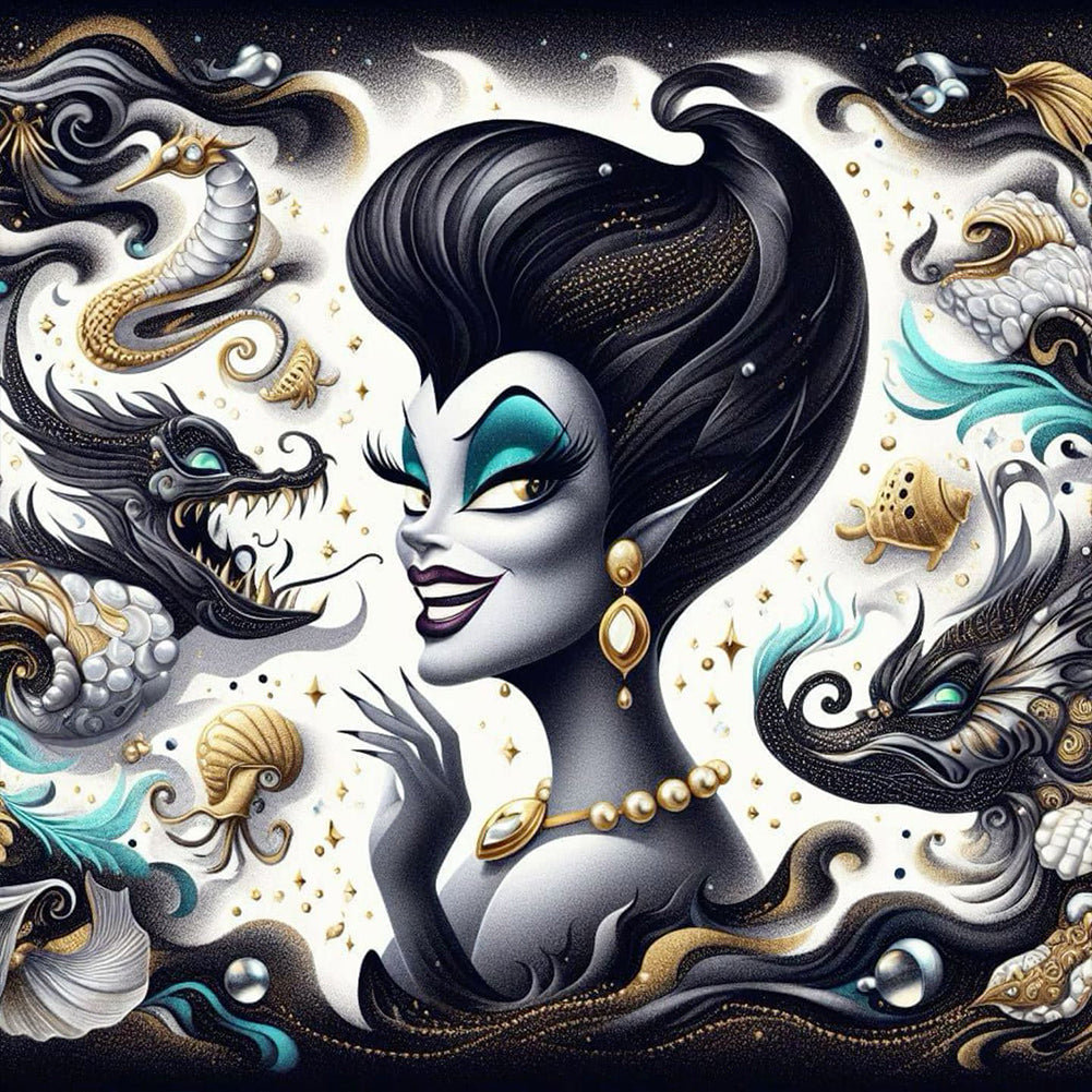 Diamond Painting - Full Round - Villain-Ursula (40*40CM)