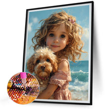 Load image into Gallery viewer, Diamond Painting - Full Round - seaside girl (30*40CM)
