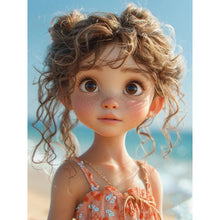Load image into Gallery viewer, Diamond Painting - Full Round - seaside girl (30*40CM)
