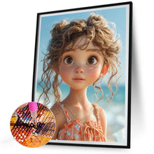 Load image into Gallery viewer, Diamond Painting - Full Round - seaside girl (30*40CM)
