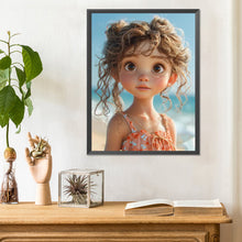 Load image into Gallery viewer, Diamond Painting - Full Round - seaside girl (30*40CM)
